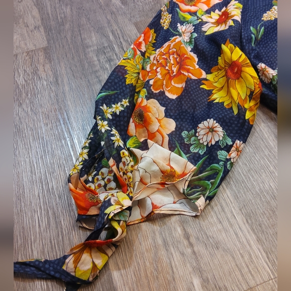 JOHNNY WAS Mia Floral Border Long Maxi Dress - SMALL - Picture 9 of 14